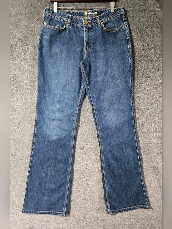 Carhartt Denim - CARHARTT Relaxed Fit Mid-high Straight Leg Classic Five-pocket Size 12Tall Jeans